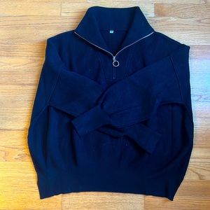 Anrabess from Amazon black half zip sweater size L